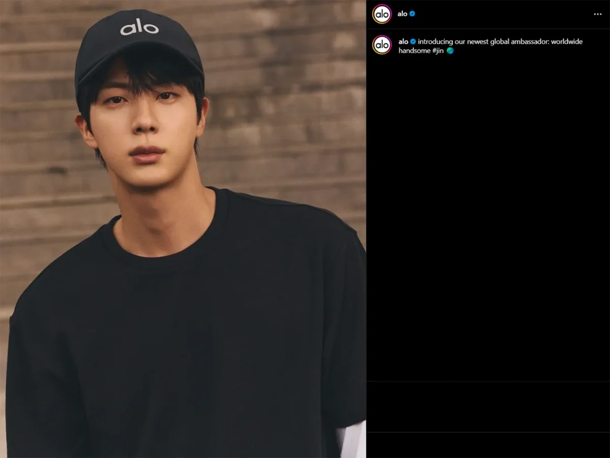 BTS' Jin named Alo Yoga's global ambassador ahead of Asian expansion