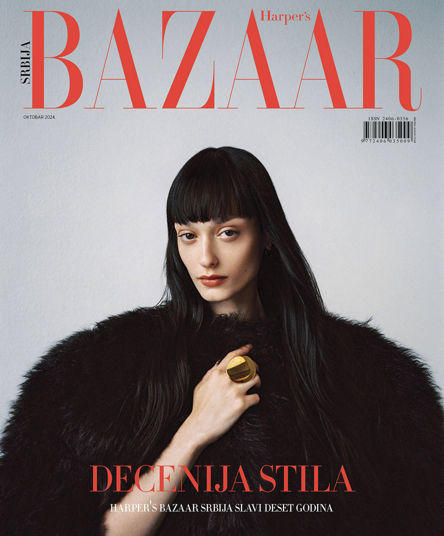 Ivana Trivic covers Harper’s Bazaar Serbia October 2024 by Juankr