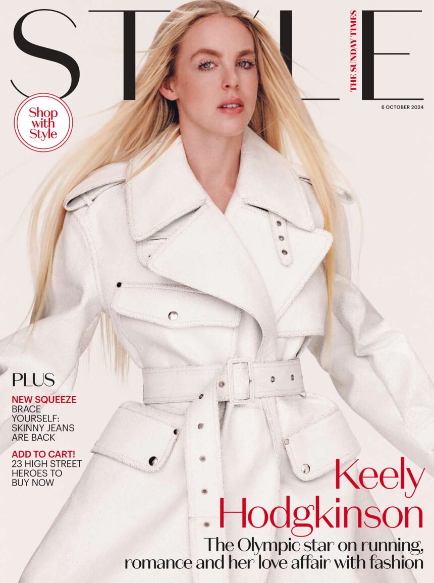 Keely Hodgkinson covers The Sunday Times Style October 6th, 2024 by Clay Stephen Gardner