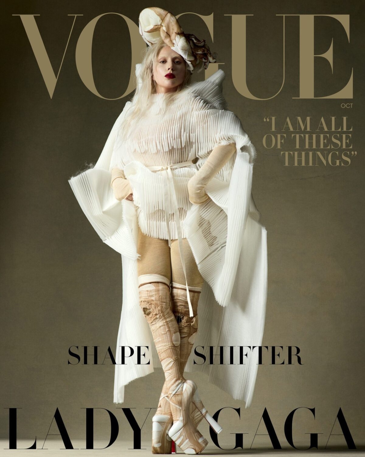 Lady Gaga covers Vogue US October 2024 by Ethan James Green