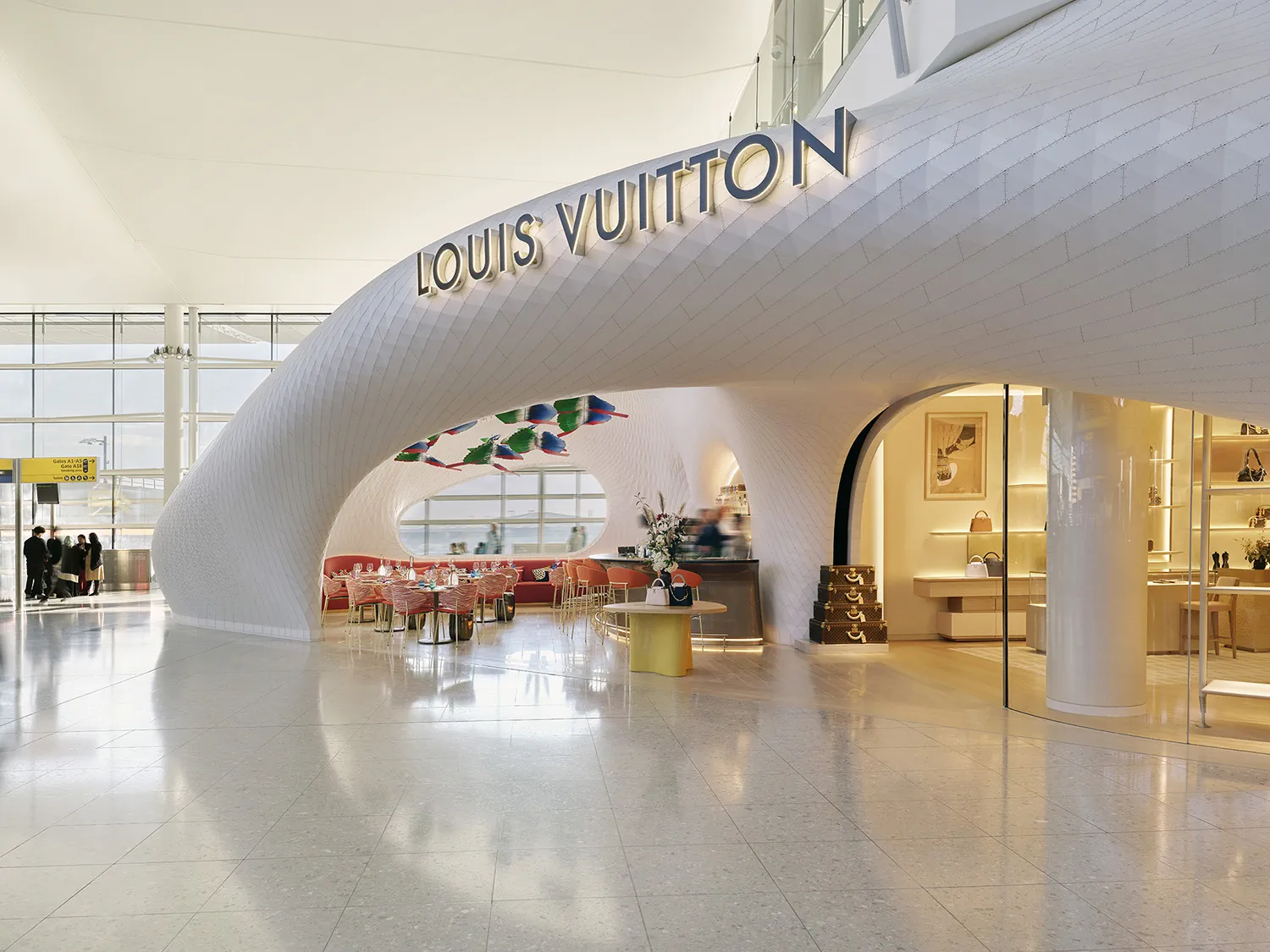 Louis Vuitton opens new store and Le Café Cyril Lignac at London Heathrow