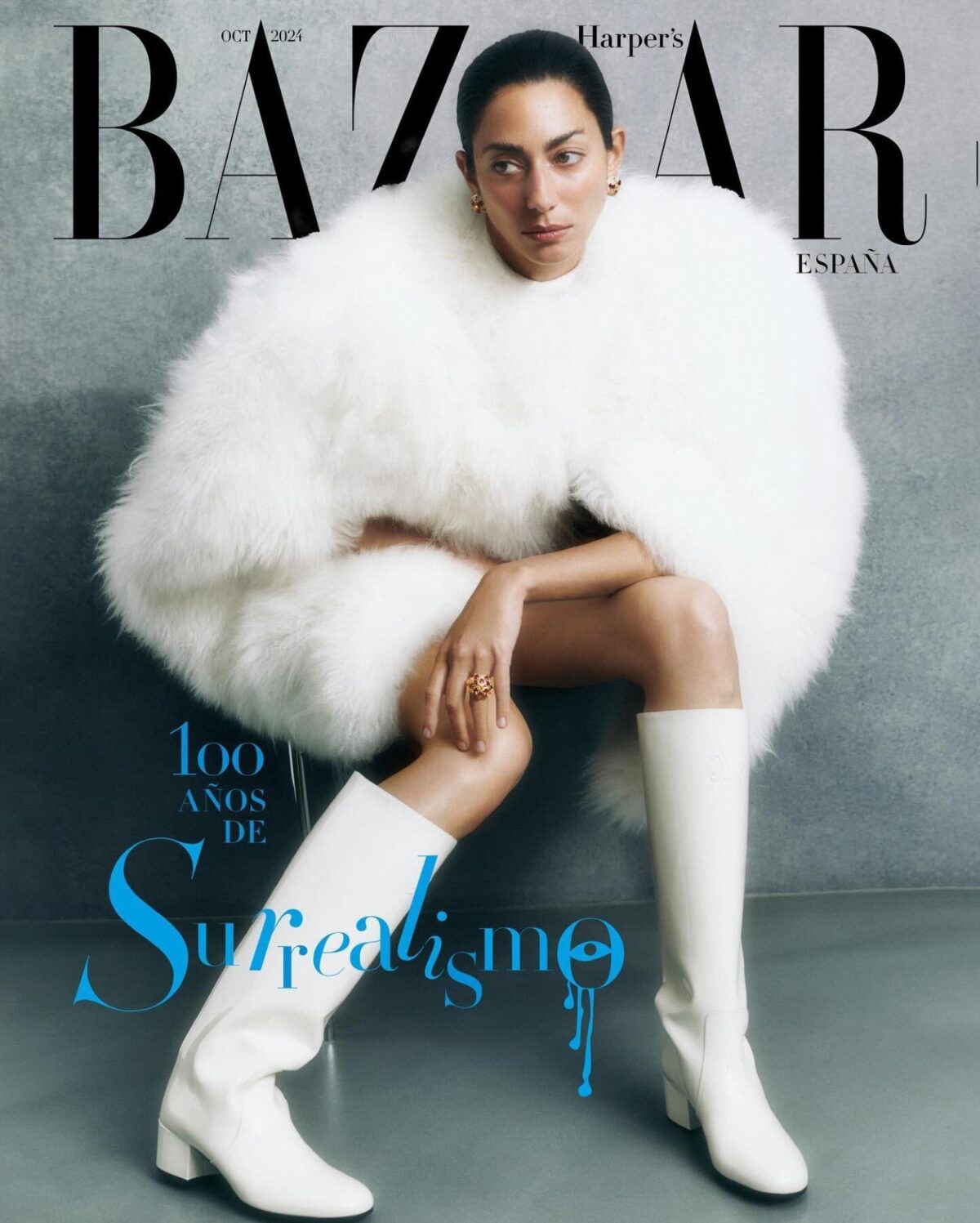 Conie Vallese covers Harper’s Bazaar Spain October 2024 by Xavi Gordo