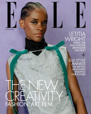 Letitia Wright covers Elle UK November 2024 by Christina Ebenezer