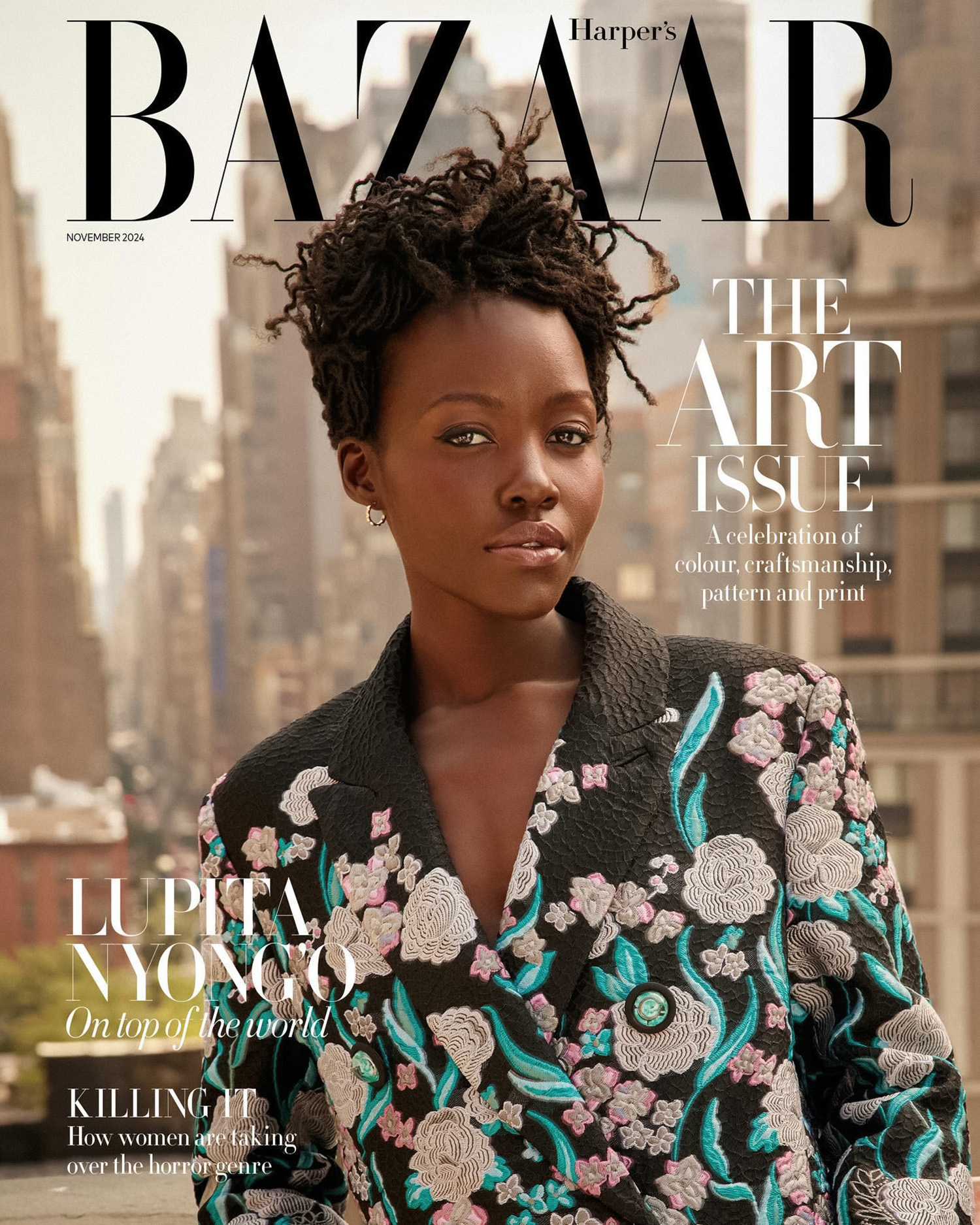 Lupita Nyong’o covers Harper’s Bazaar UK November 2024 by Alexi Lubomirski