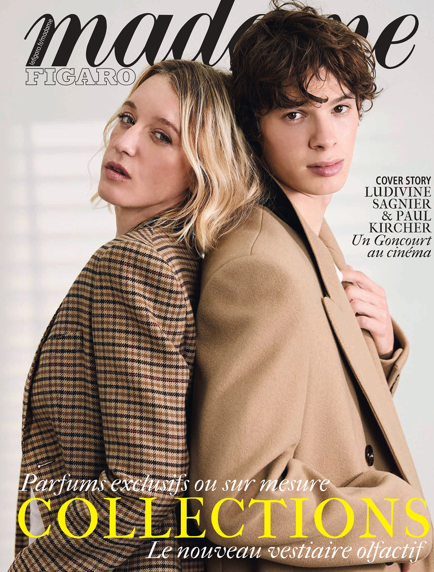 Paul Kircher and Ludivine Sagnier cover Madame Figaro November 22nd, 2024 by Luc Braquet