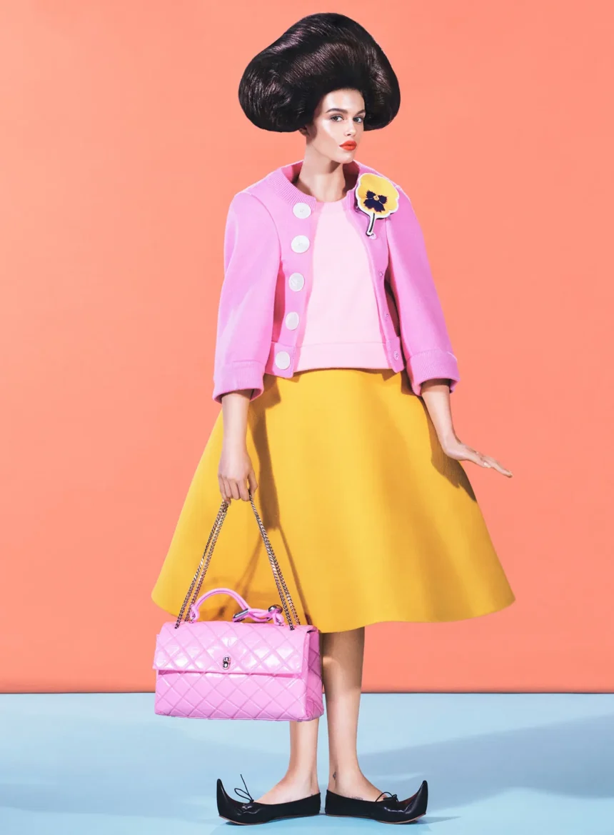 Kaia Gerber in Marc Jacobs on Vogue US December 2024 by Steven Meisel and Anna Weyant