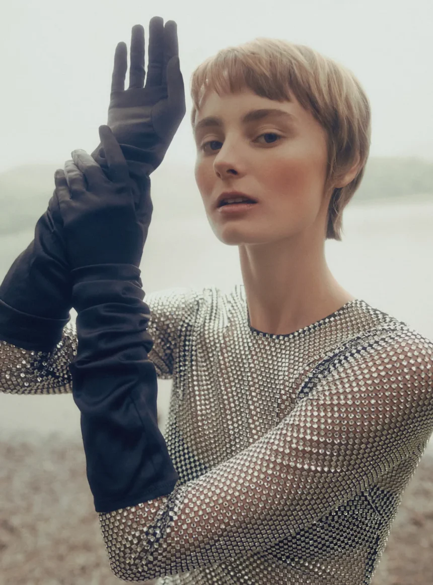 Katya Gray by Agata Pospieszynska for Harper’s Bazaar UK November 2024