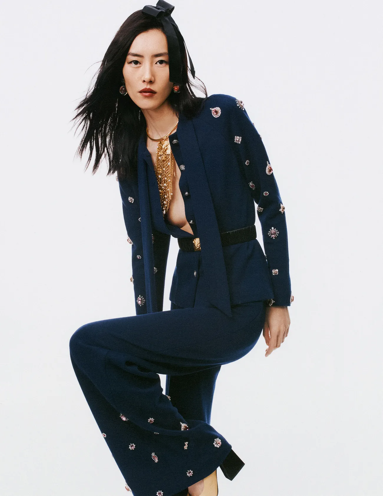 Liu Wen in Chanel Métiers d’Art on W Magazine China "The Artisan Issue" by Louise & Maria Thornfeldt