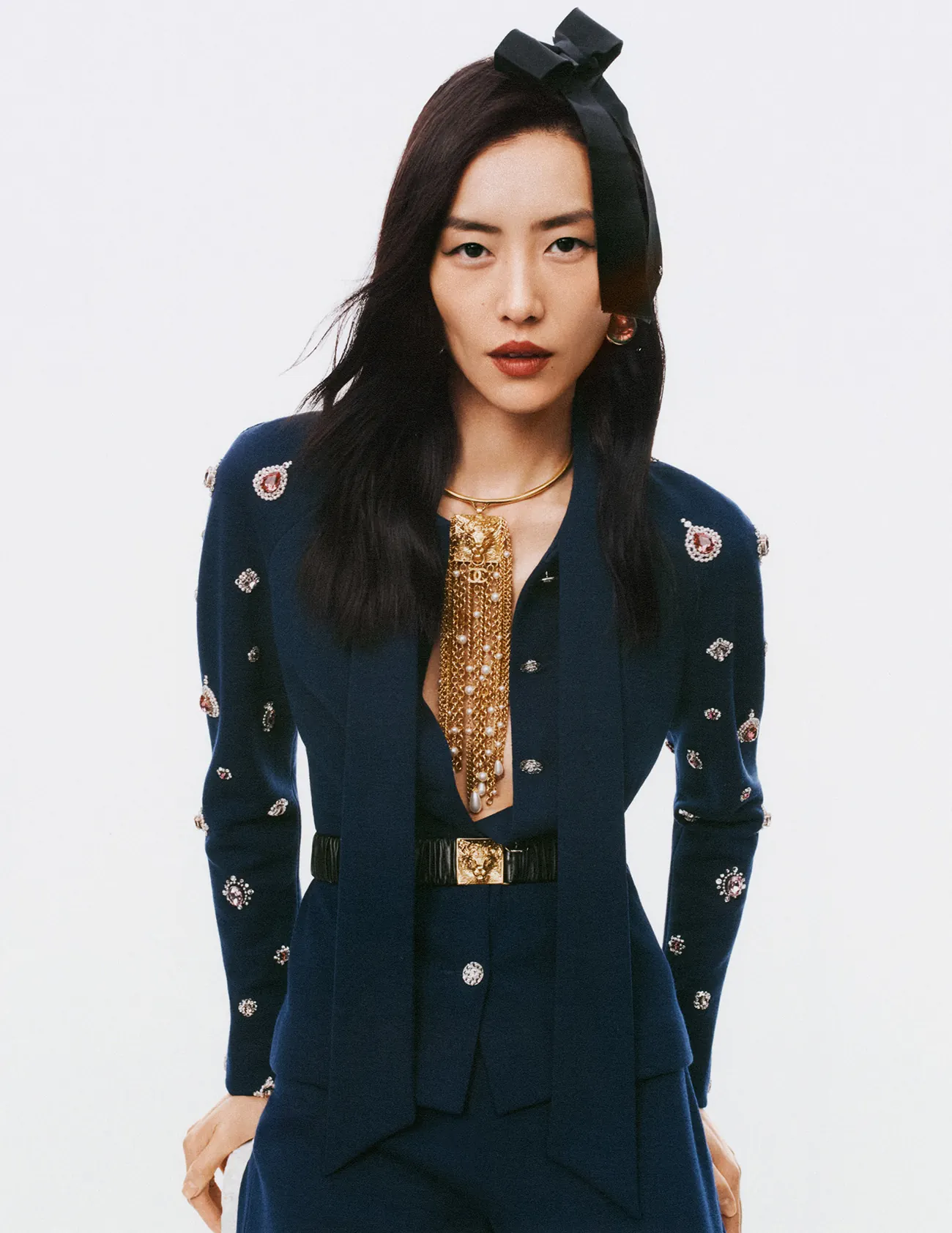 Liu Wen in Chanel Métiers d’Art on W Magazine China "The Artisan Issue" by Louise & Maria Thornfeldt