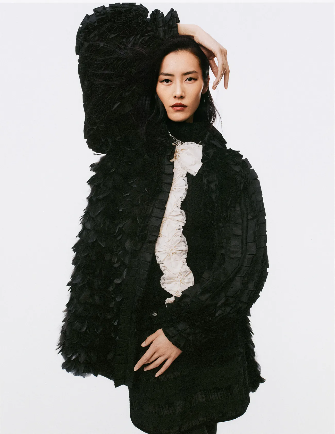 Liu Wen in Chanel Métiers d’Art on W Magazine China "The Artisan Issue" by Louise & Maria Thornfeldt