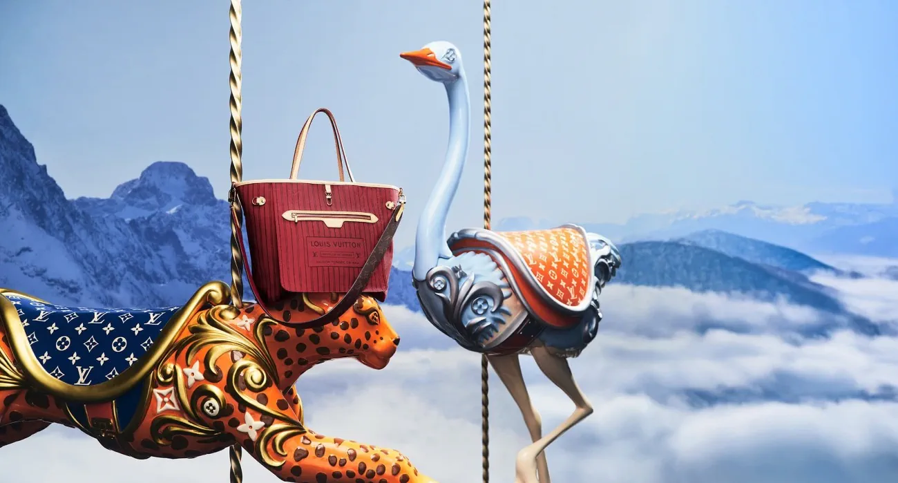 Louis Vuitton's dreamy Holiday 2024 campaign with magical carousel