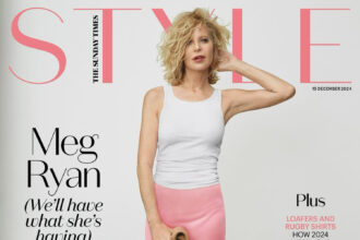 Meg Ryan covers The Sunday Times Style December 15th, 2024 by Thomas Whiteside