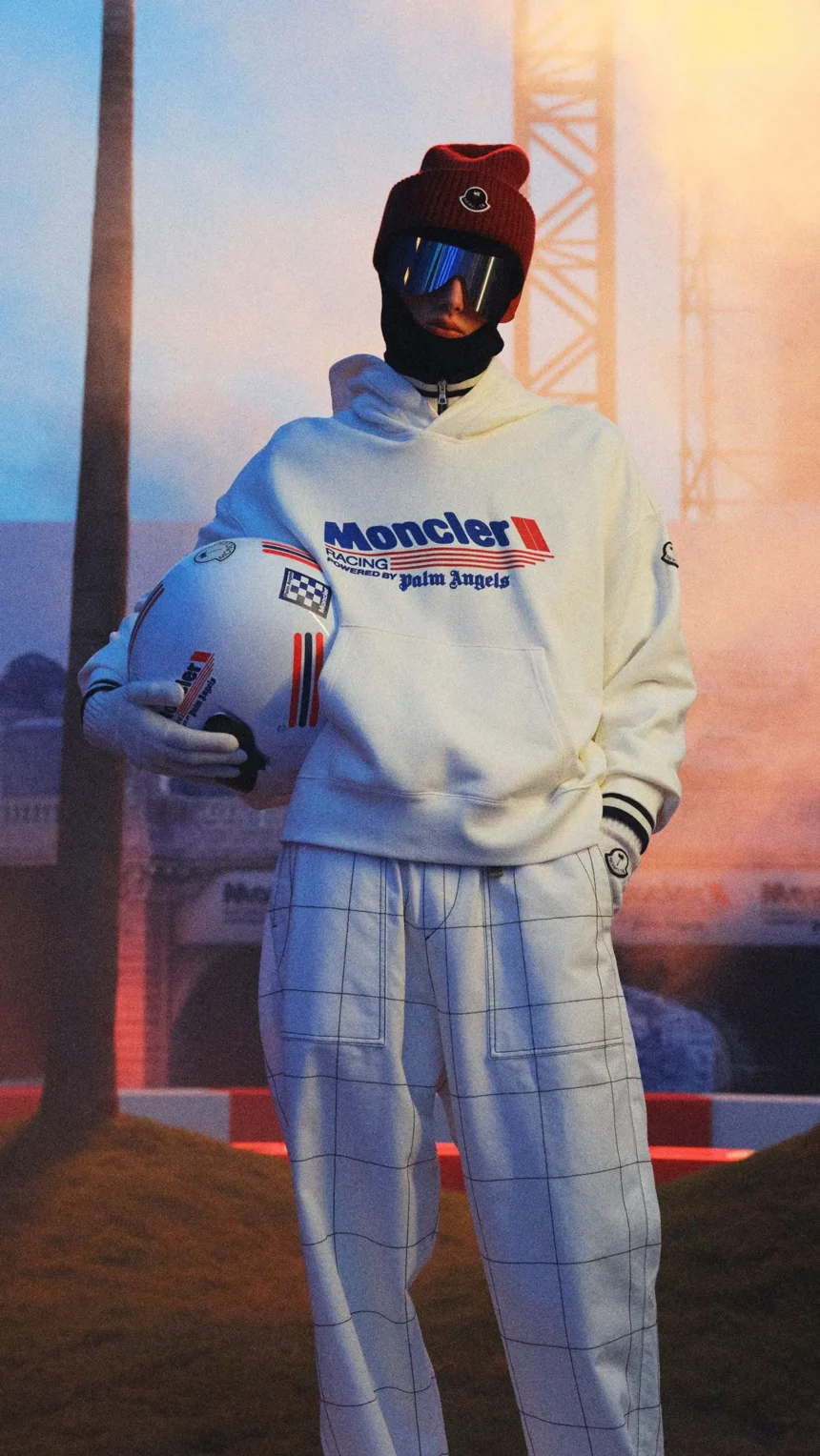 Moncler joins Palm Angels for a retro racing collection