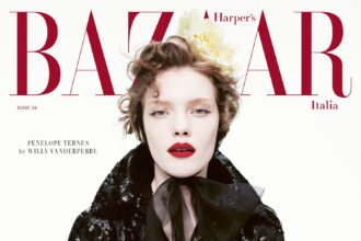 Penelope Ternes covers Harper’s Bazaar Italia December 2024 by Willy Vanderperre