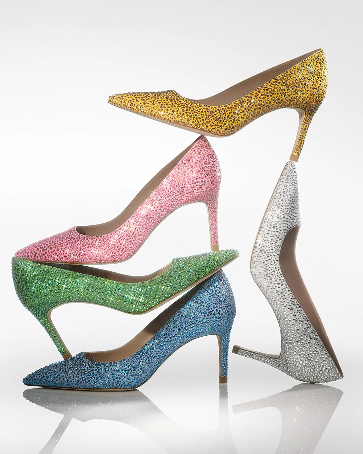 Stuart Weitzman partners with Swarovski Creators Lab for Holiday 2024 Stuart Power Shine pumps