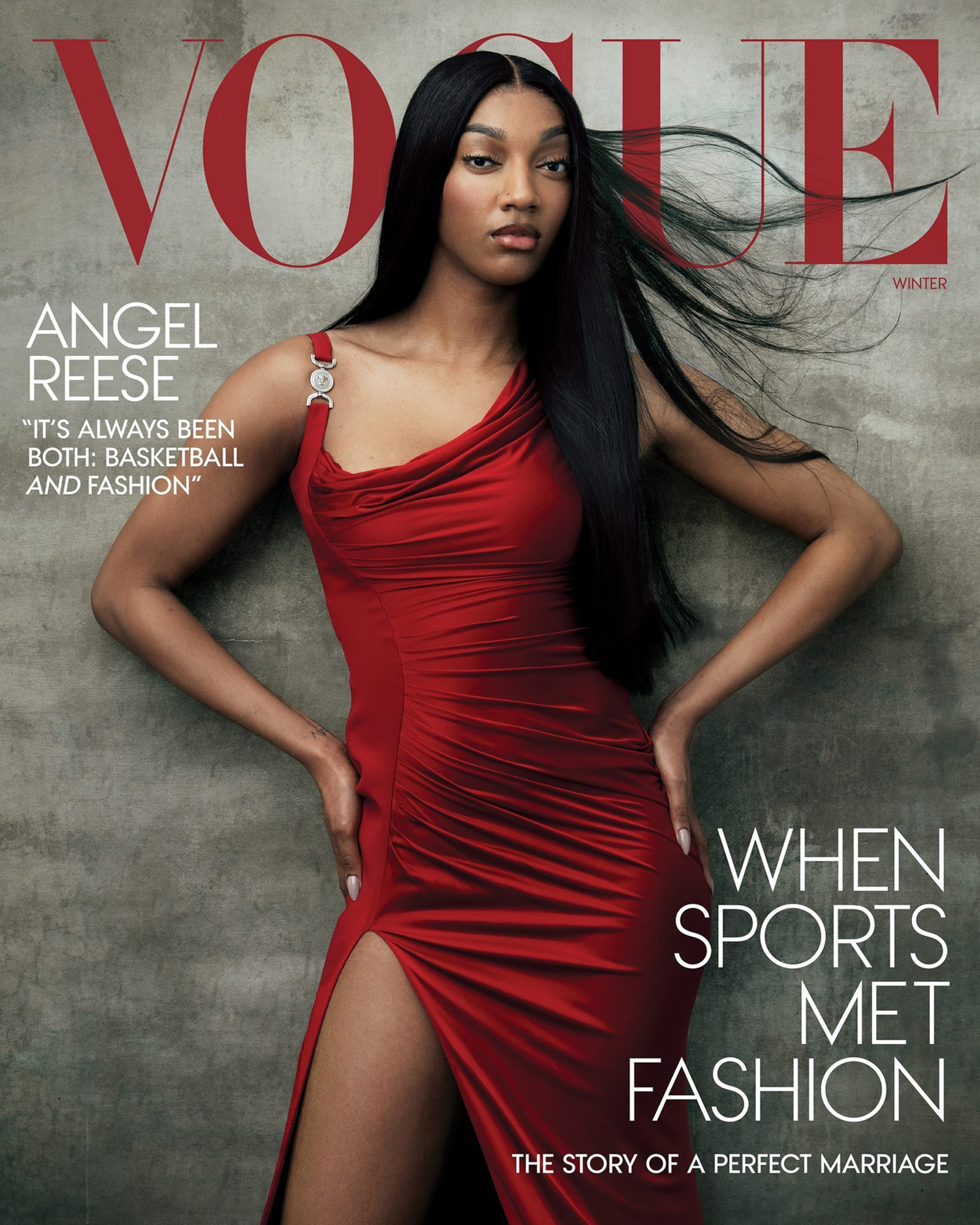 Gabby Thomas and Angel Reese cover Vogue US Winter 2025 by Norman Jean Roy