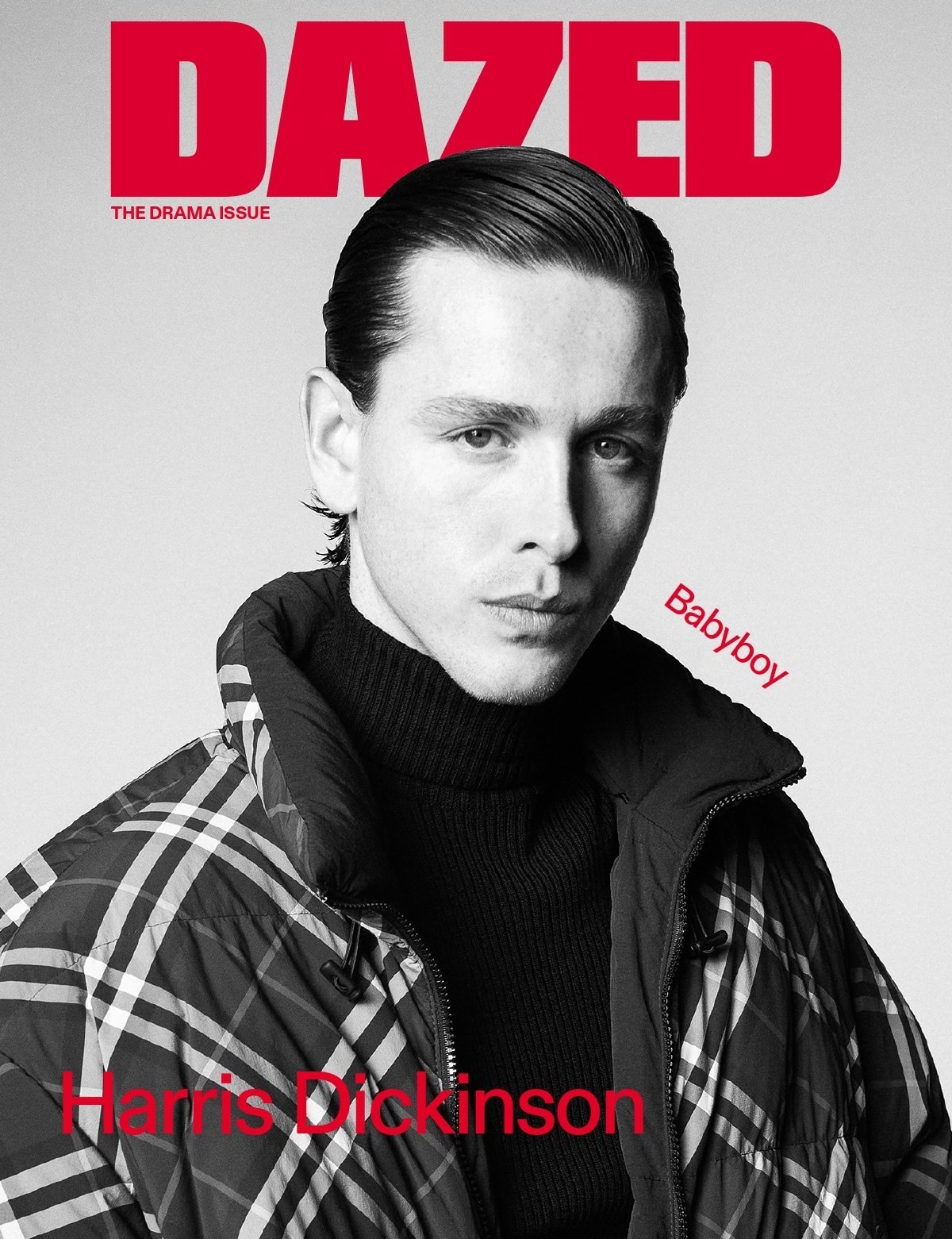 Harris Dickinson covers Dazed Magazine Winter 2024 by William Waterworth