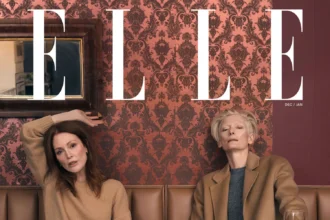 Julianne Moore and Tilda Swinton cover Elle US December 2024/January 2025 by Collier Schorr