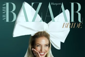 Leonie Hanne covers Harper's Bazaar Arabia Bride Autumn/Winter 2024 by Amer Mohamad