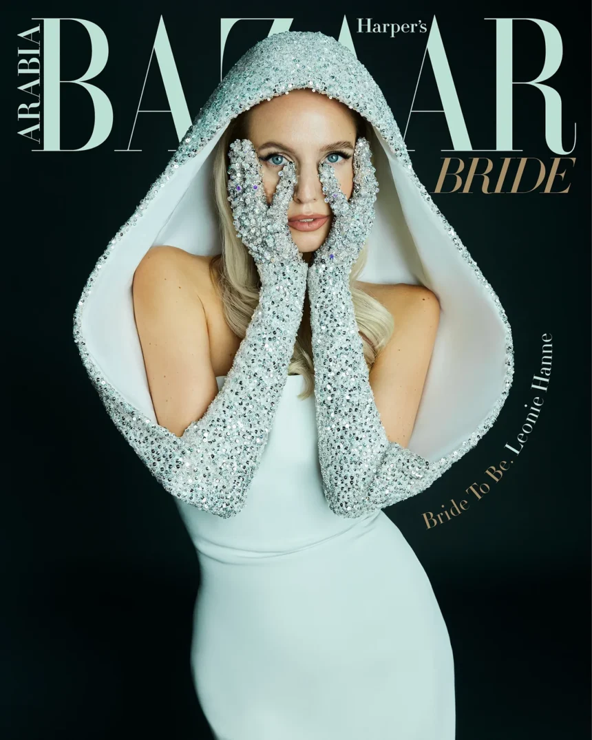 Leonie Hanne covers Harper's Bazaar Arabia Bride Autumn/Winter 2024 by Amer Mohamad