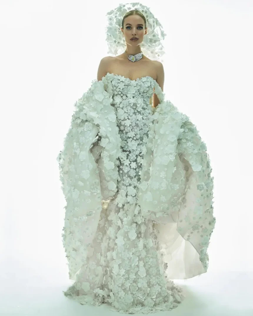 Leonie Hanne covers Harper's Bazaar Arabia Bride Autumn/Winter 2024 by Amer Mohamad