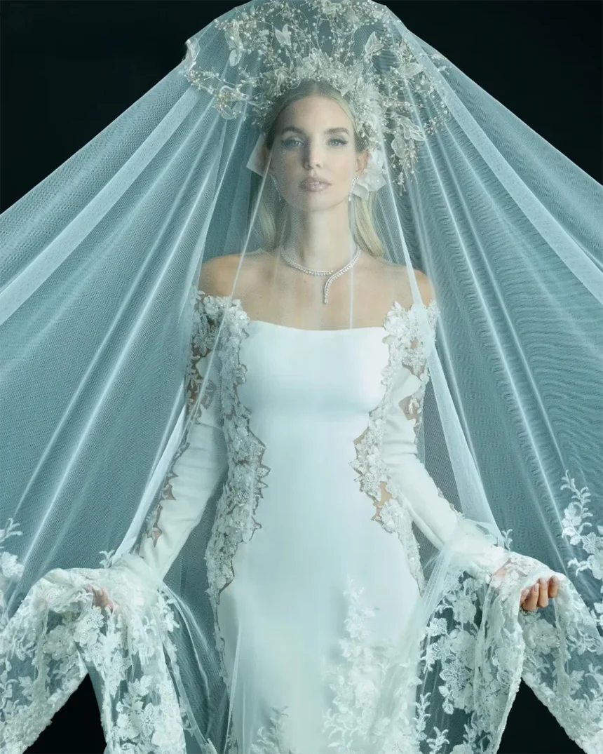 Leonie Hanne covers Harper's Bazaar Arabia Bride Autumn/Winter 2024 by Amer Mohamad