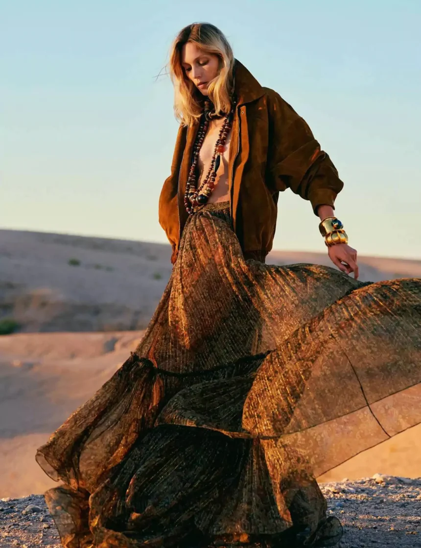 Anja Rubik covers Elle France February 20th, 2025 by Cass Bird