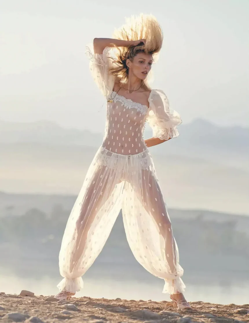 Anja Rubik covers Elle France February 20th, 2025 by Cass Bird