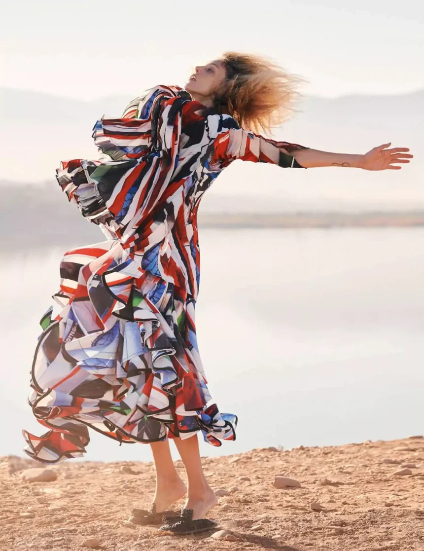 Anja Rubik covers Elle France February 20th, 2025 by Cass Bird