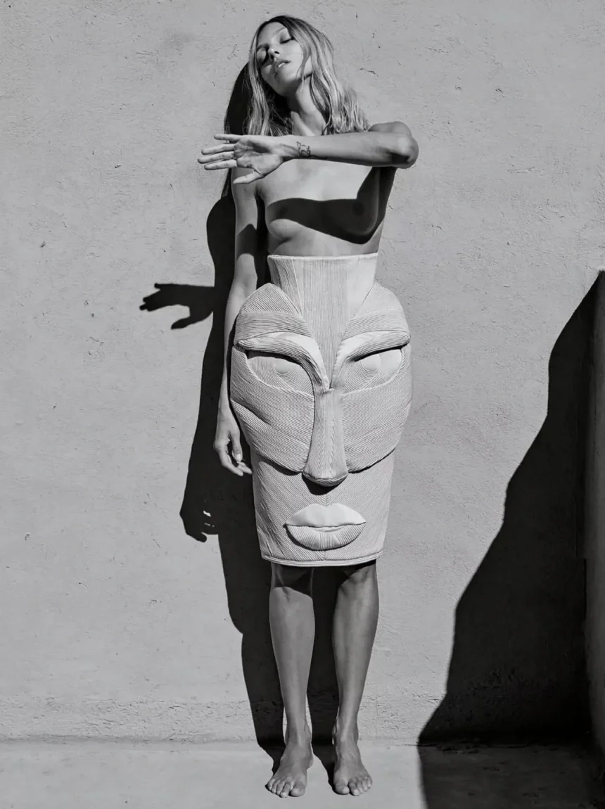 Anja Rubik covers Elle France February 20th, 2025 by Cass Bird