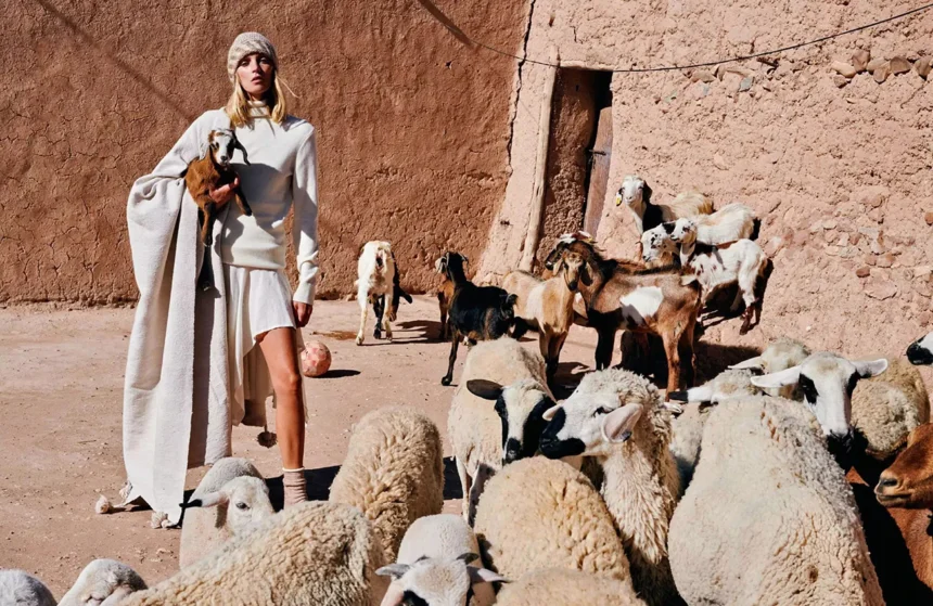 Anja Rubik covers Elle France February 20th, 2025 by Cass Bird