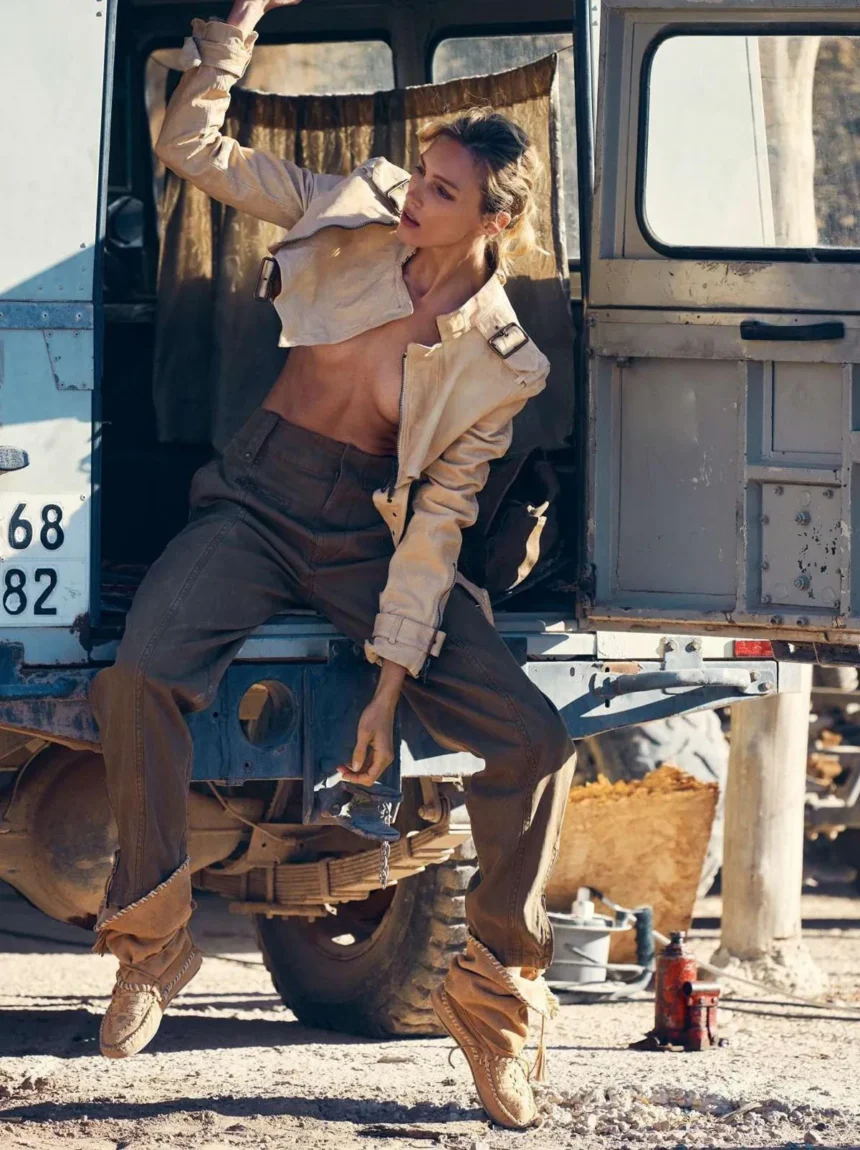 Anja Rubik covers Elle France February 20th, 2025 by Cass Bird