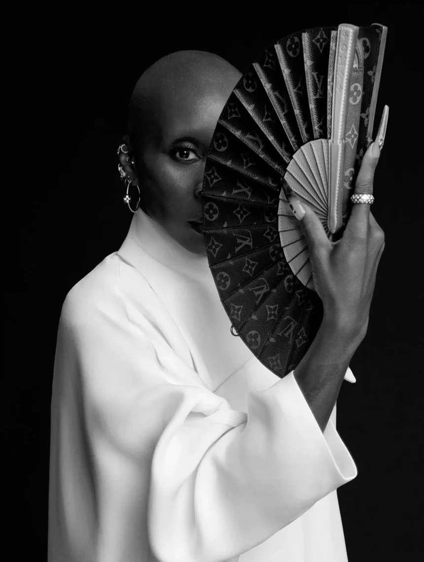 Cynthia Erivo in Louis Vuitton on Elle UK February 2025 by Fabien Montique