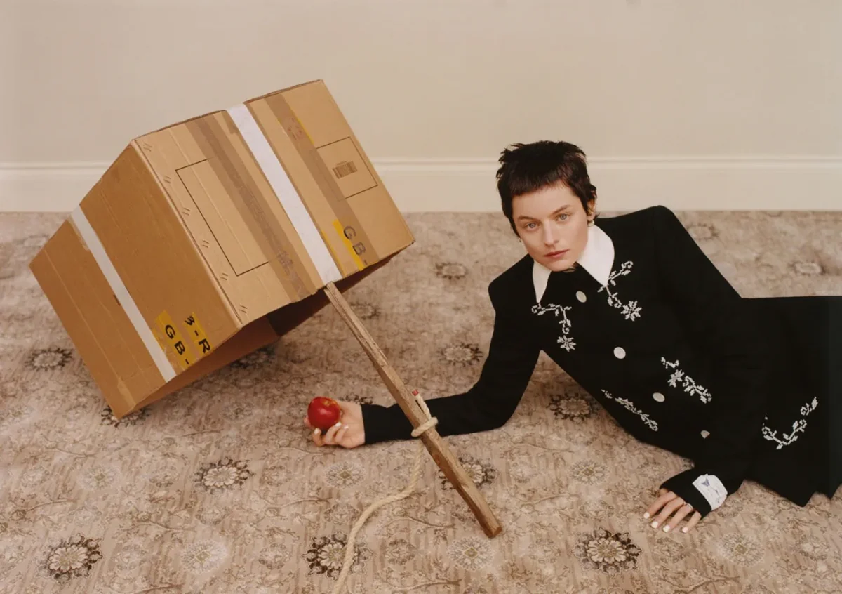 Emma Corrin covers Vogue Germany January/February 2025 by Samuel Bradley