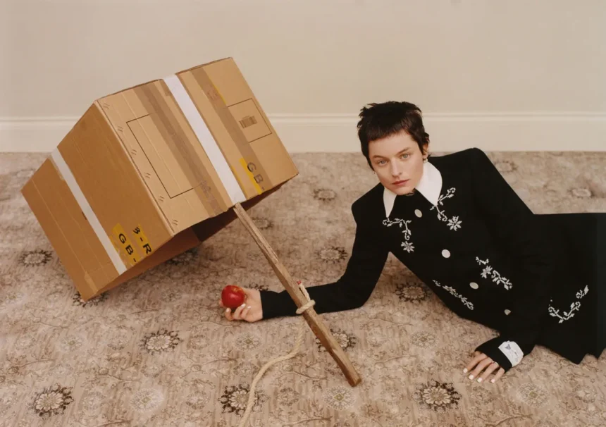 Emma Corrin covers Vogue Germany January/February 2025 by Samuel Bradley