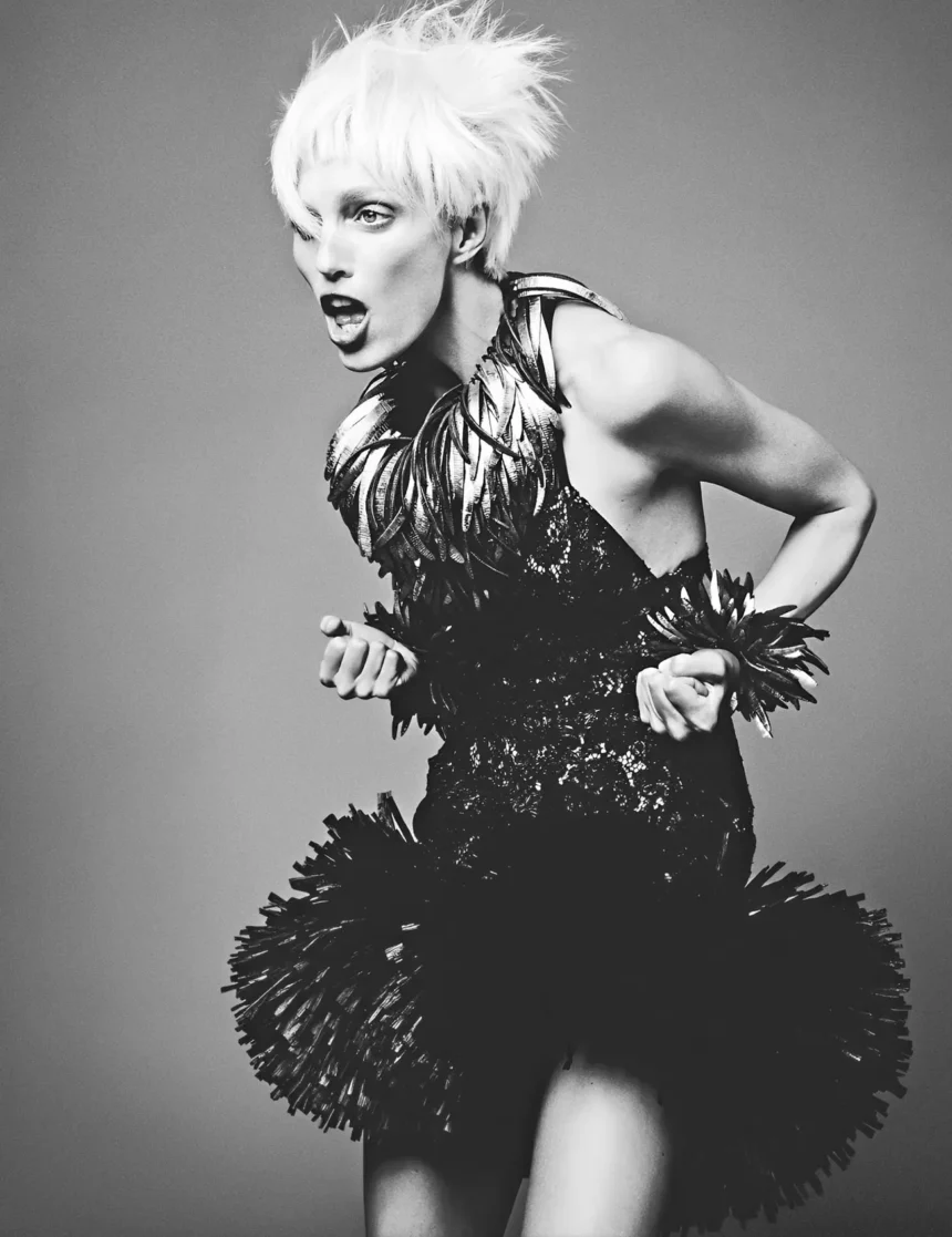 Anja Rubik covers Harper’s Bazaar France March 2025 Digital Edition by Robin Galiegue