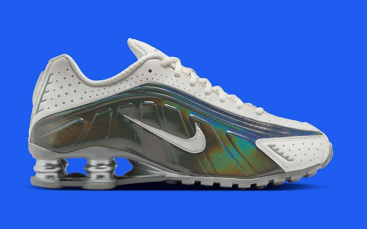 Nike Shox R4 "White Iridescent" revives early-2000s futurism for modern wardrobes