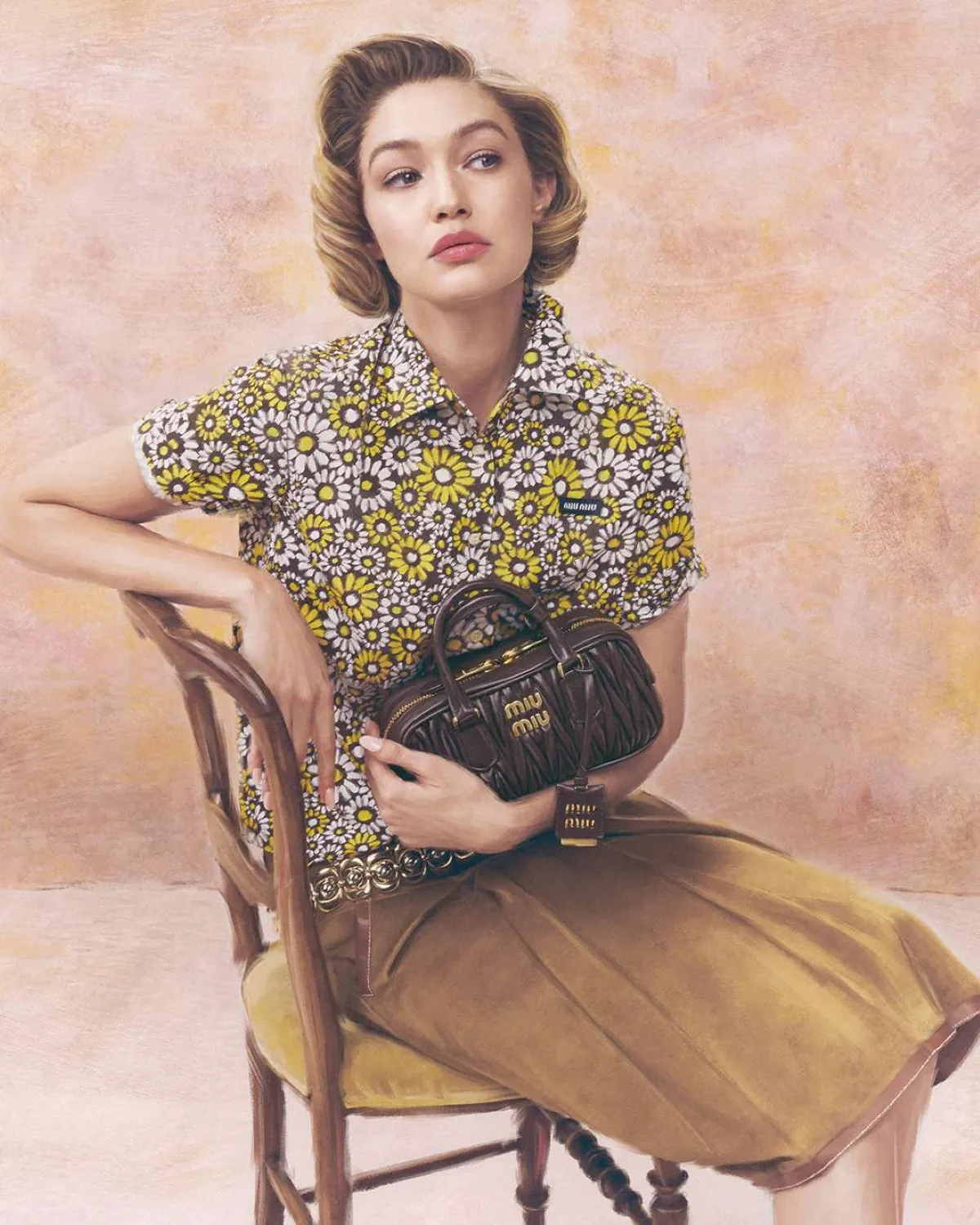 Gigi Hadid fronts Miu Miu's 2025 leather goods campaign