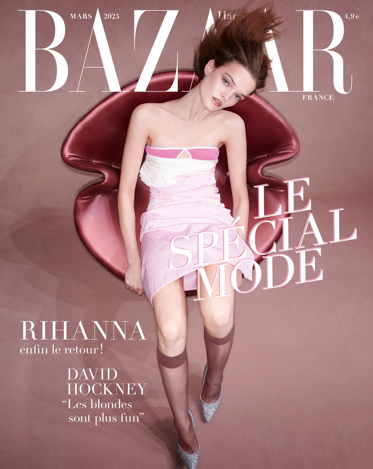 Lulu Tenney covers Harper's Bazaar France March 2025 by Johnny