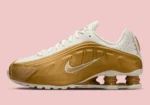 Nike Shox R4 “Soft Metallic Gold” Is the Y2K Sneaker You Need This Summer!