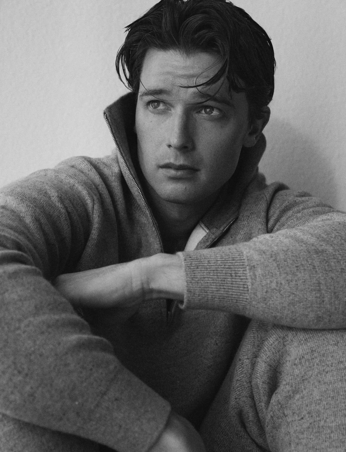 Patrick Schwarzenegger in Loro Piana on VMan Spring/Summer 2025 by Alvaro Beamud Cortes