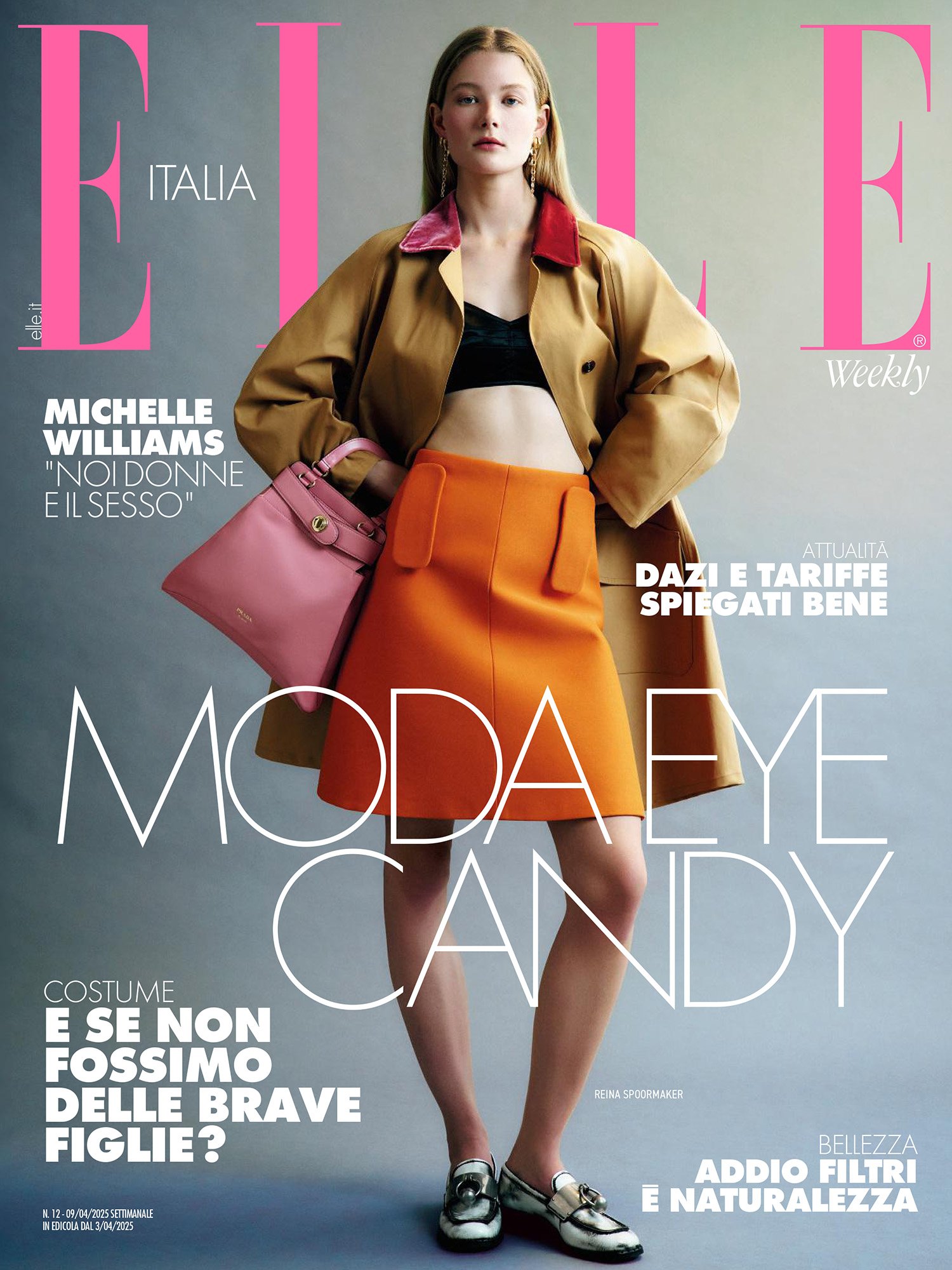 Reina Spoormaker covers Elle Italia April 3rd, 2025 by Federico D