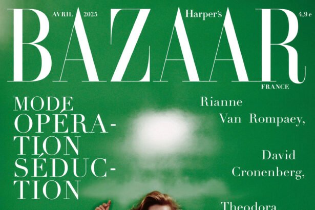 Rianne van Rompaey covers Harper’s Bazaar France April 2025 by Carlijn Jacobs