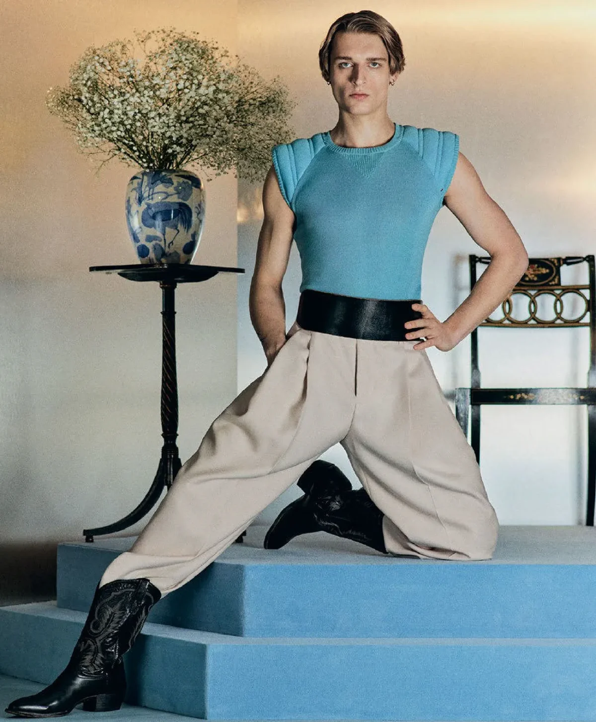 Theo Crown covers M Le magazine du Monde April 5th, 2025 by Mark Kean