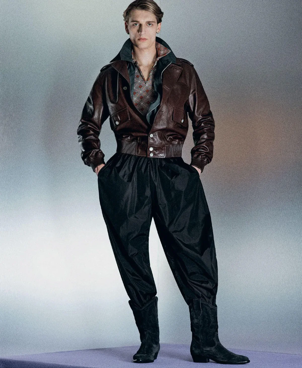 Theo Crown covers M Le magazine du Monde April 5th, 2025 by Mark Kean