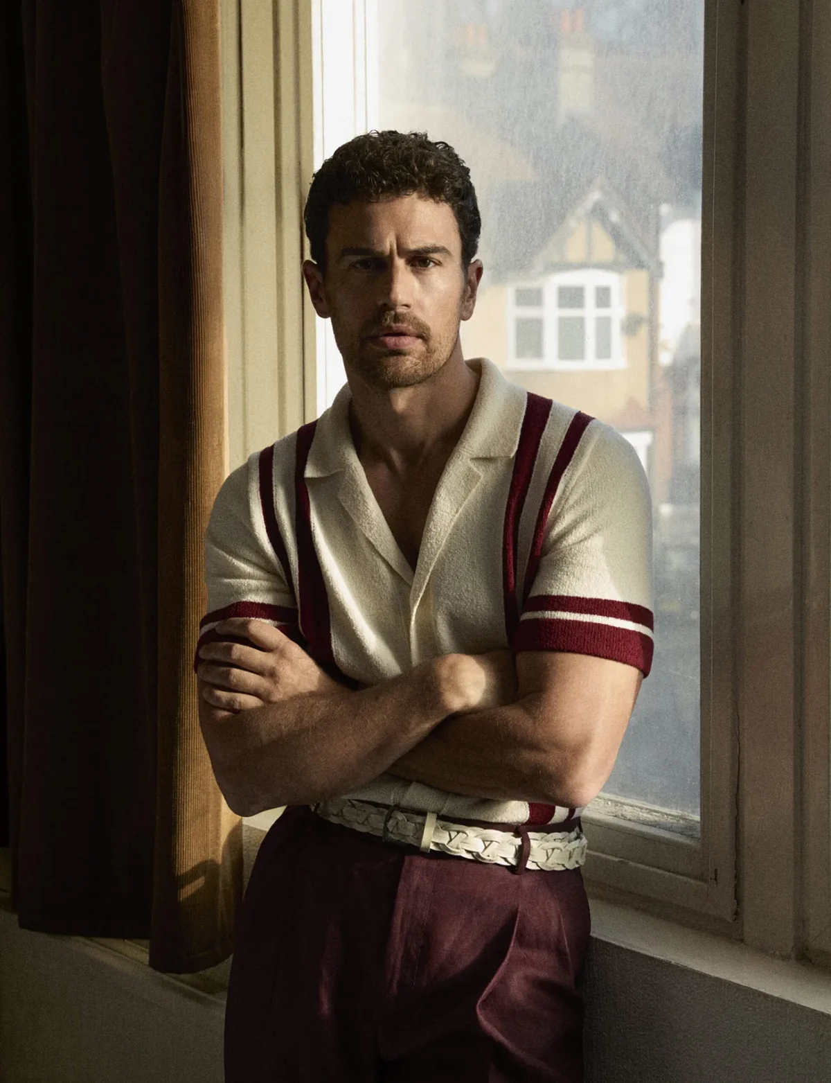 Theo James in Dolce & Gabbana on VMan Spring/Summer 2025 by Alvaro Beamud Cortes