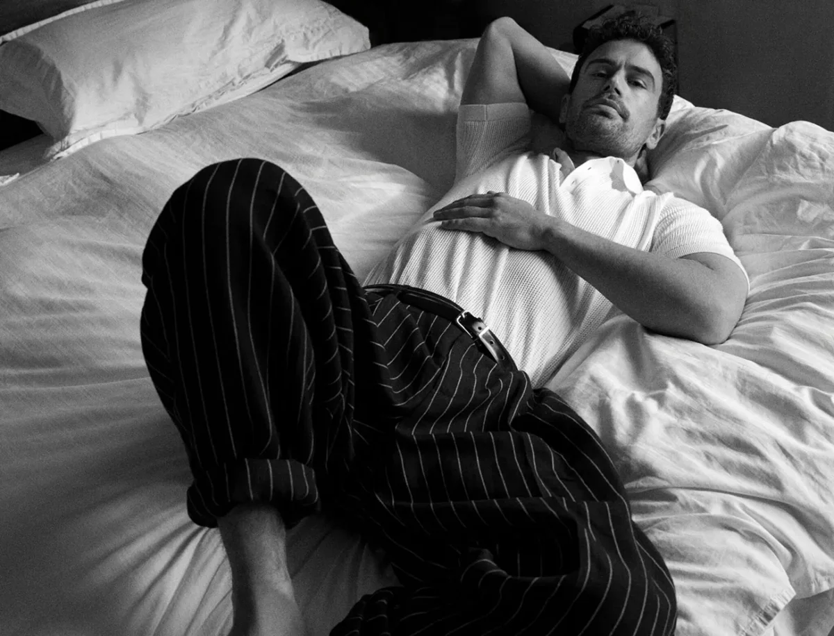 Theo James in Dolce & Gabbana on VMan Spring/Summer 2025 by Alvaro Beamud Cortes