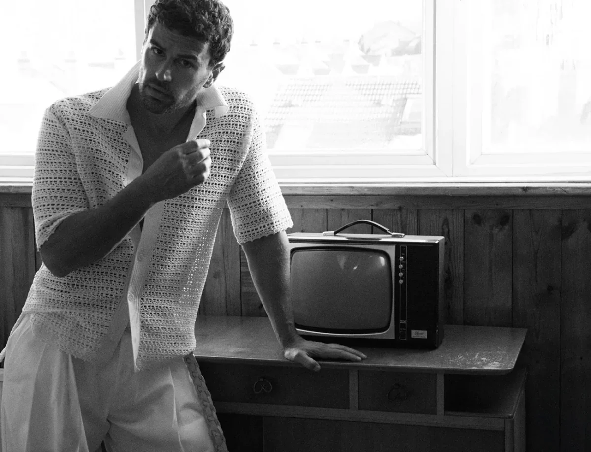 Theo James in Dolce & Gabbana on VMan Spring/Summer 2025 by Alvaro Beamud Cortes