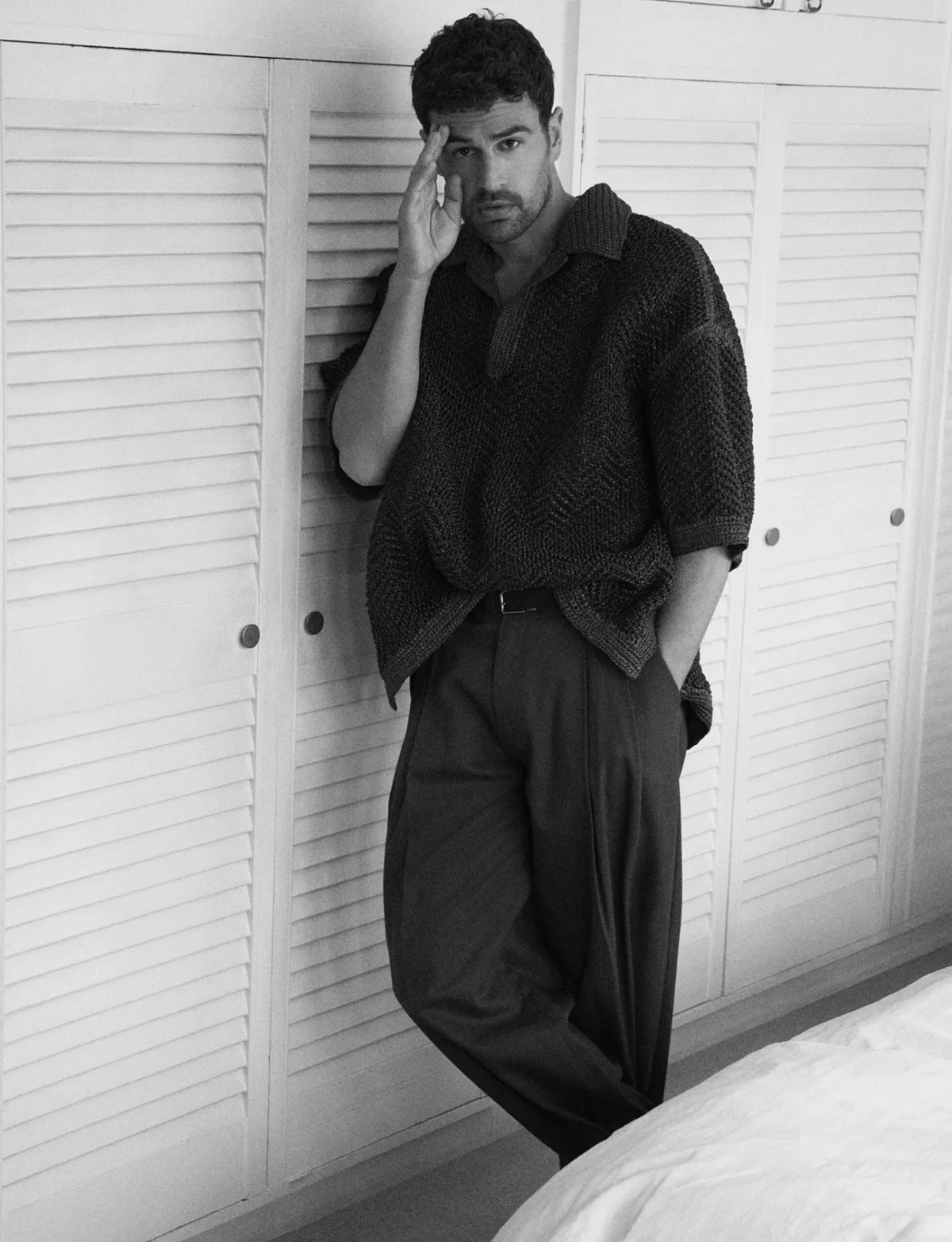 Theo James in Dolce & Gabbana on VMan Spring/Summer 2025 by Alvaro Beamud Cortes