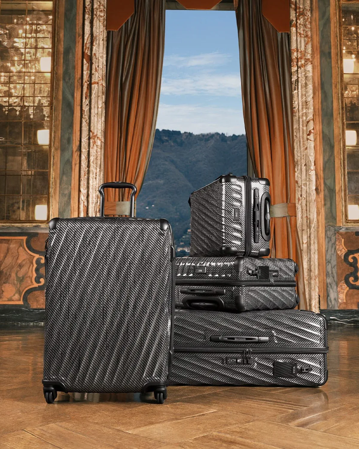 Lando Norris takes TUMI 19 Degree Lite to Lake Como in "Uncompromisingly Light" campaign